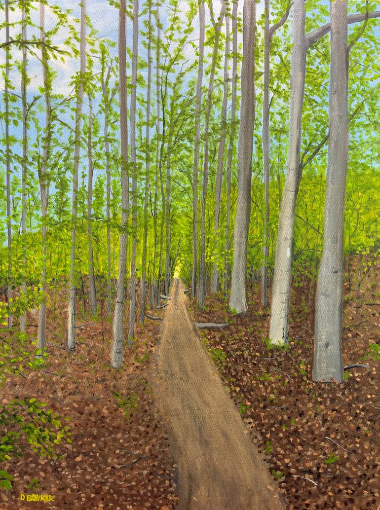 Winter Woods 4 Painting by David Bowker | Saatchi Art