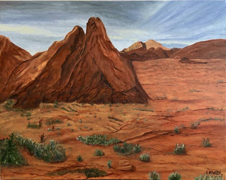 Desert Mountains 3 Painting by David Bowker Saatchi Art