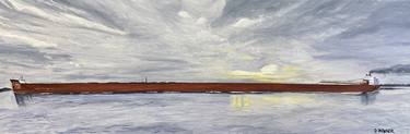 Original Impressionism Boat Paintings by David Bowker