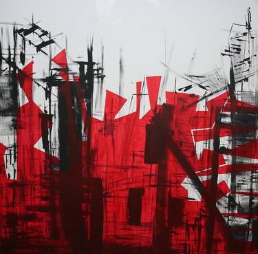 Print of Abstract Cities Paintings by Benoît Tremblay