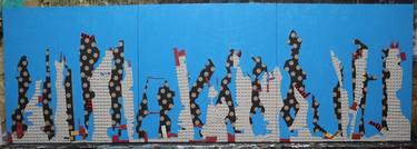 Formulaire pour une sauvagerie architecturale (triptych on wood) thumb