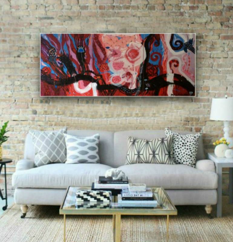 Original Illustration Abstract Painting by Malgosia Kiernozycka