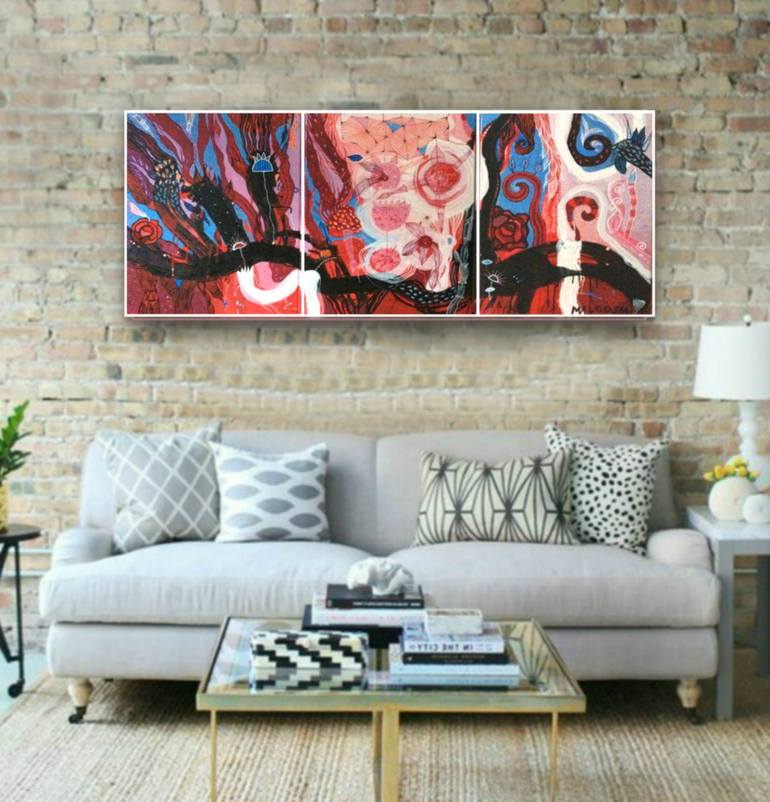 Original Illustration Abstract Painting by Malgosia Kiernozycka