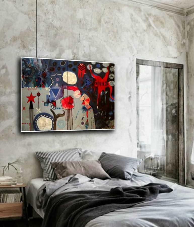 Original Fine Art Abstract Painting by Malgosia Kiernozycka