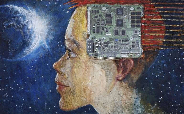 Cycle History of One Android - №1 Painting by Georgi Panayotov |