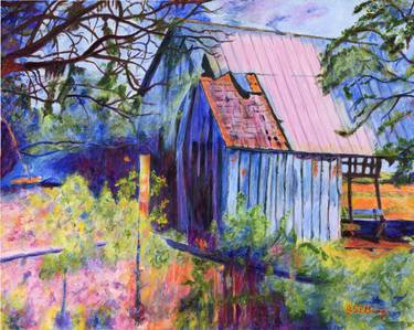 The Old Barn In The Woods Painting By J S Ellington Saatchi Art