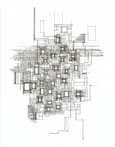 Original Abstract Architecture Drawings by John Cline