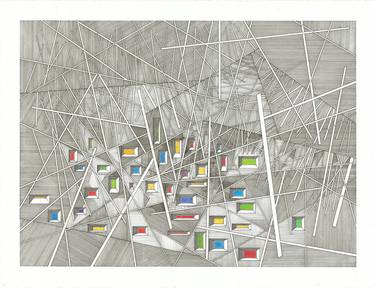 Original Abstract Architecture Drawings by John Cline