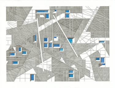 Original Abstract Architecture Drawings by John Cline