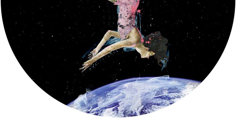 Original Abstract People Mixed Media by Sait Mingü