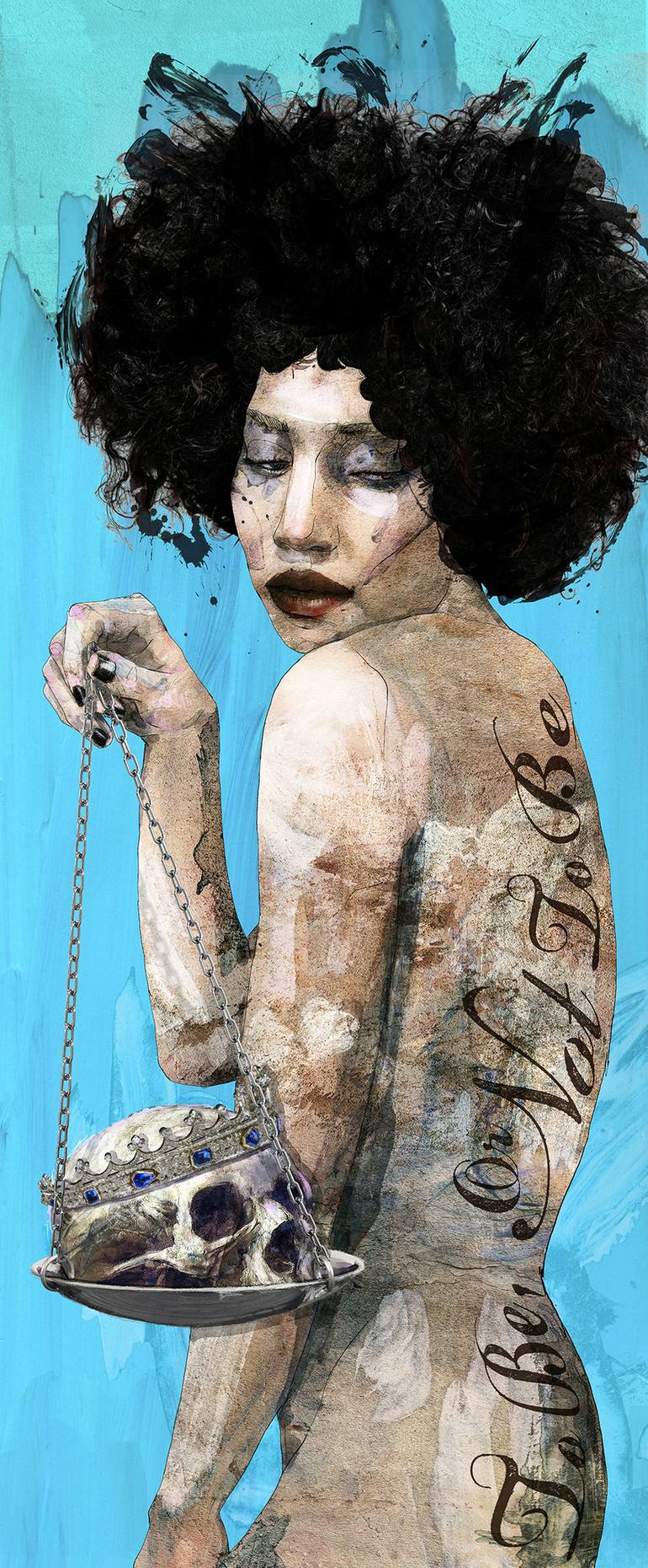 Original Abstract Women Mixed Media by Sait Mingü