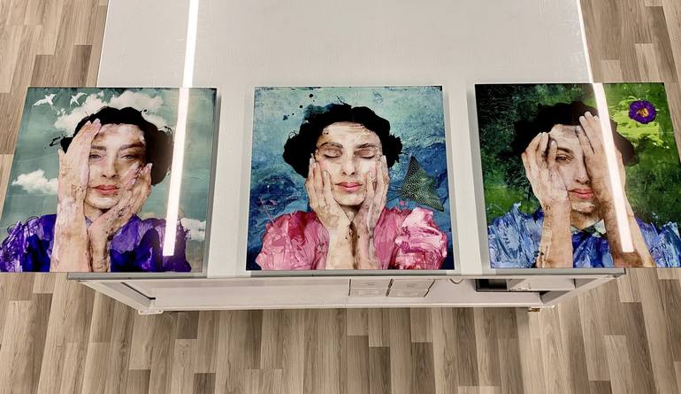 Original Women Mixed Media by Sait Mingü