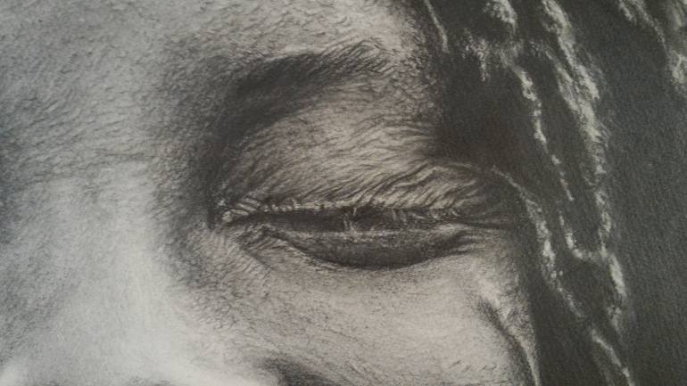 Original Photorealism Portrait Drawing by Alessandro Masuzzo