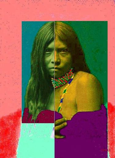 Young Apache Girl, Canvas Embellished Giclee, Limited Edition #1 of 3 thumb