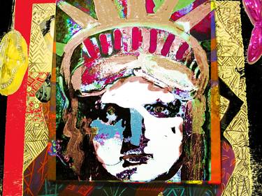 Original Pop Art Pop Culture/Celebrity Mixed Media by Stephen Peace