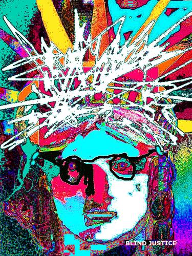 Original Abstract Expressionism Pop Culture/Celebrity Mixed Media by Stephen Peace