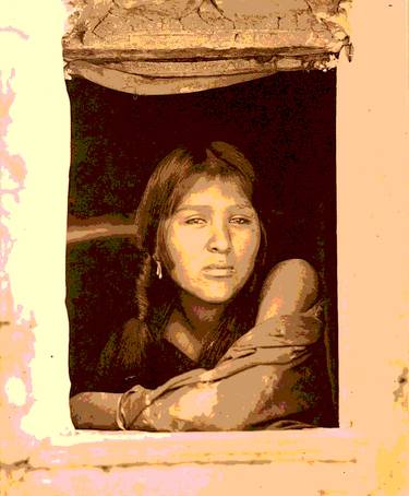 NATIVE AMERICAN GIRL circa 1900, Limited Edition, 1/25 thumb