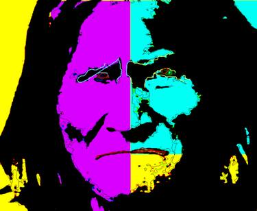 GERONIMO, APACHE, NATIVE AMERICAN INDIAN, Green, Yellow, Purple thumb