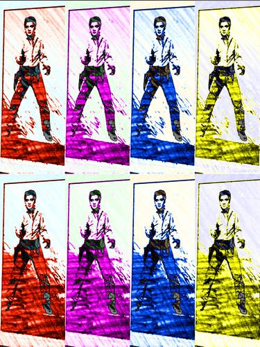 Elvis X 8, Embellished Giclee Canvas, Limited Edition #1 of 8 thumb