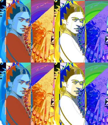 Frida Kahlo Enhanced, 4 Tiled - Limited Edition 1 of 1 thumb
