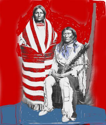 Native American Couple Posing For Their Portrait - Limited Edition 1 of 1 thumb