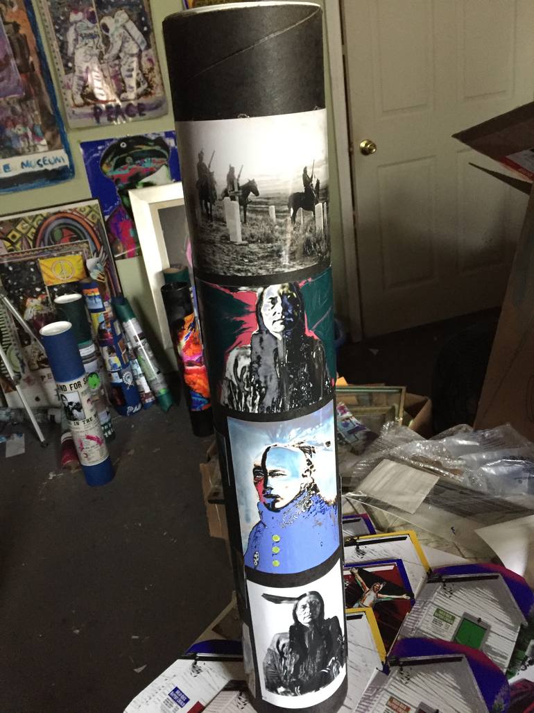 Original Abstract Expressionism Pop Culture/Celebrity Collage by Stephen Peace