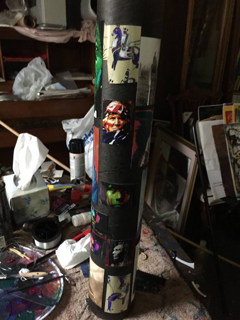 Original Abstract Expressionism Pop Culture/Celebrity Collage by Stephen Peace
