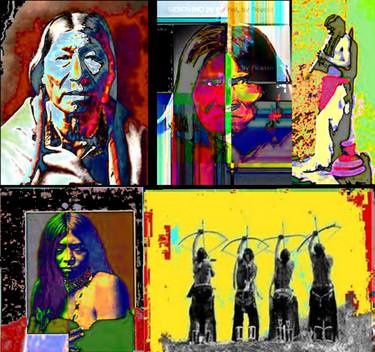 Flute Player With Other Native American Images - Limited Edition 1 of 20 thumb