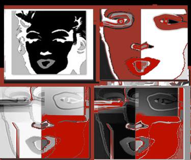MM Collage, Black, Red, Gray - Limited Edition 1 of 1 thumb