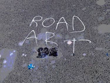 Road Art -embellished with acrylic paint - Limited Edition 1 of 25 thumb