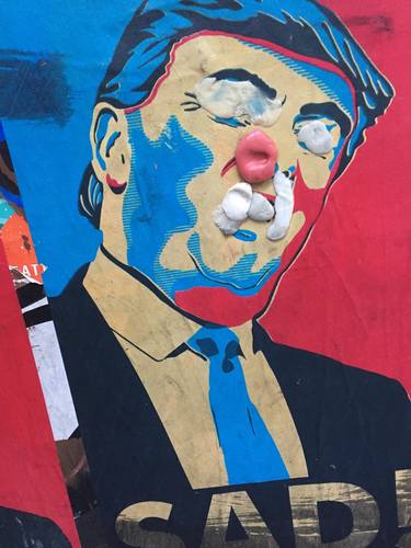 Original Street Art Political Mixed Media by Stephen Peace