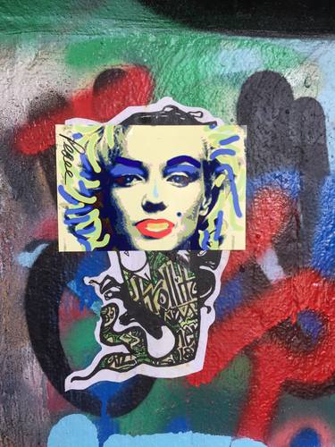 Enhanced Marilyn Image Taped On A Tunnel Wall - Limited Edition of 5 thumb