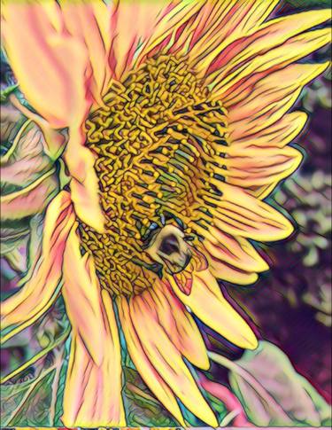 Sunflower and Bee 1.1 - Limited Edition of 3 thumb