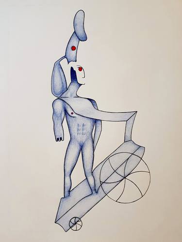 Original Figurative Abstract Drawings by Mark Pol