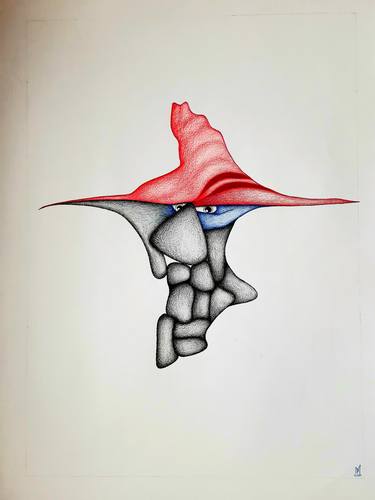 Original Surrealism Portrait Drawings by Mark Pol