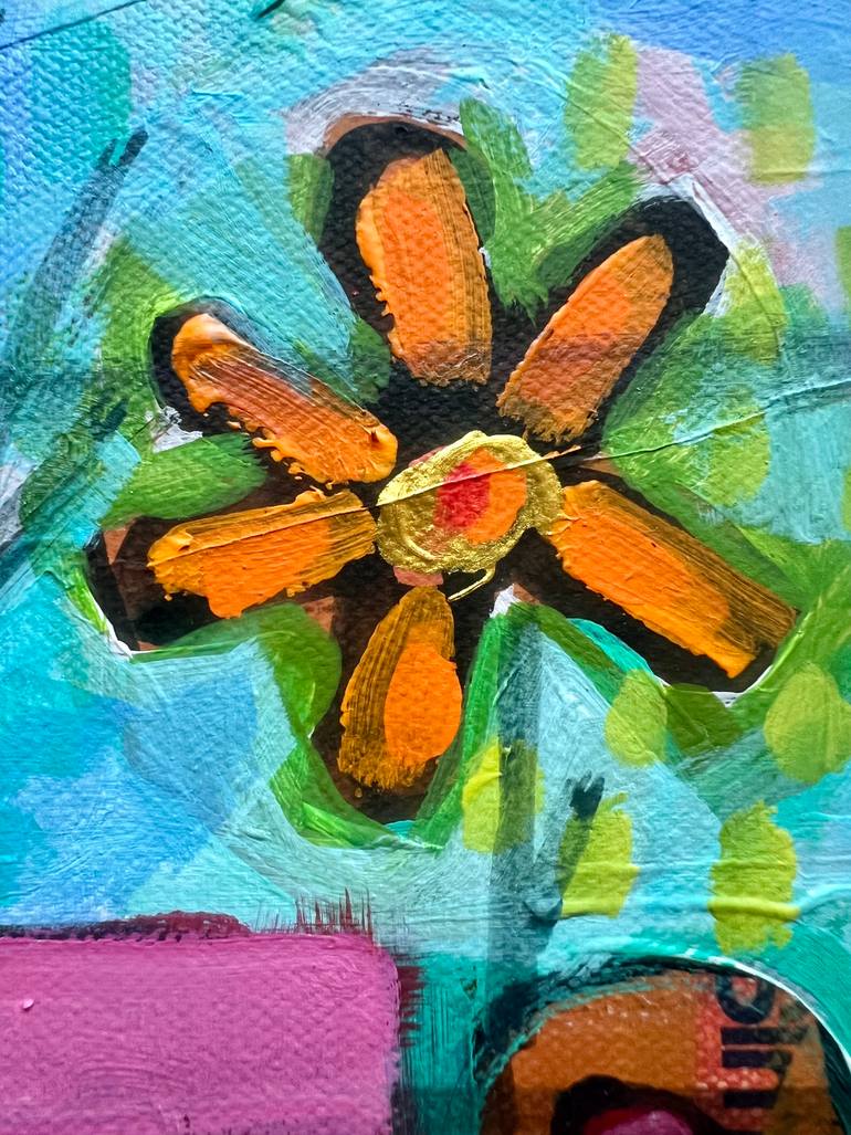 Original Abstract Cities Mixed Media by Jenny Odom