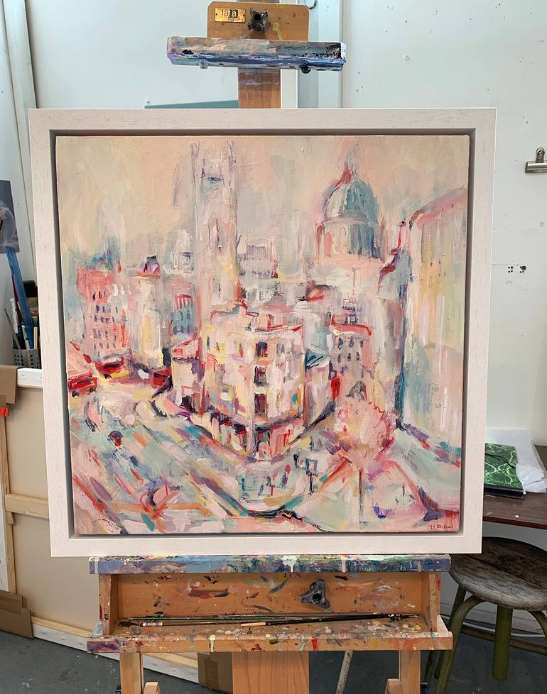 Original Abstract Cities Painting by Anna-Louise Felstead