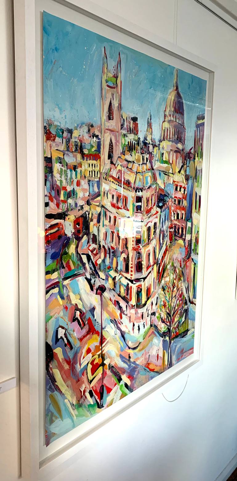 Original Abstract Cities Painting by Anna-Louise Felstead
