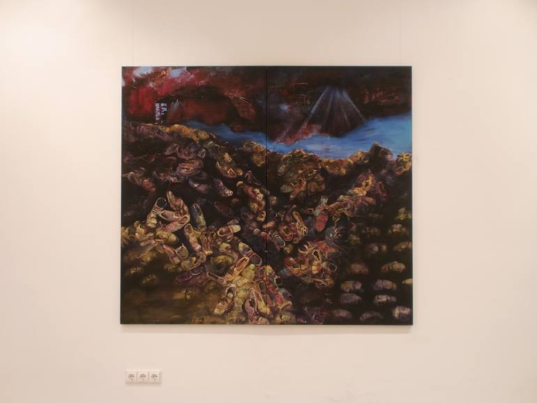 Original Portraiture People Painting by Benas AlejūNas