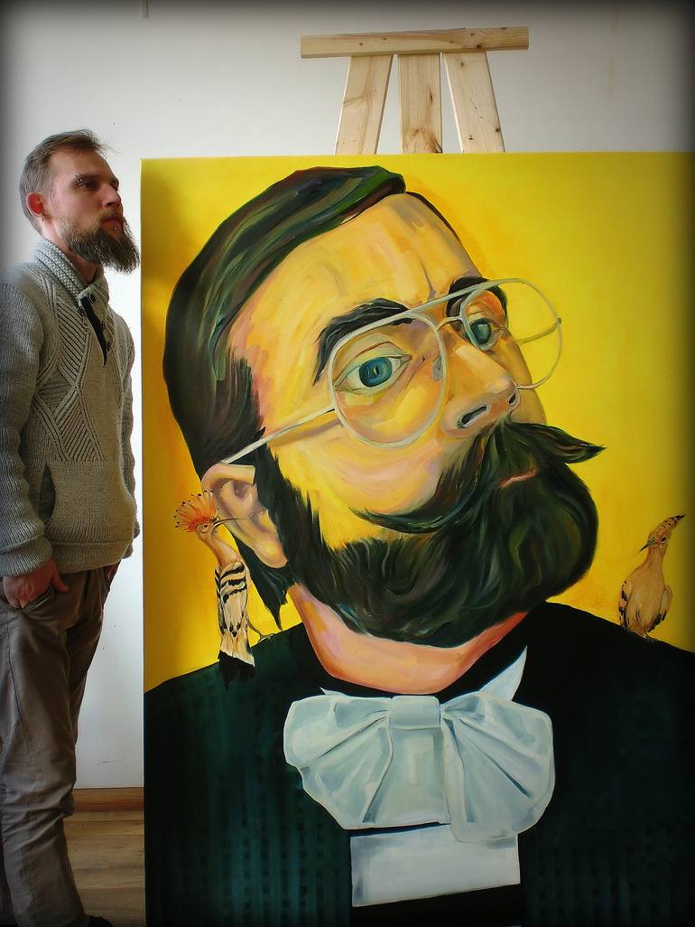 Original Portraiture Portrait Painting by Benas Alejūnas