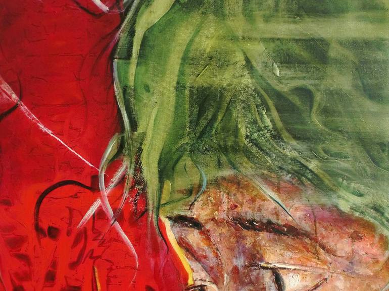 Original Abstract Expressionism Portrait Painting by Benas Alejūnas