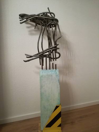 Original Abstract Expressionism Portrait Sculpture by Ivo Georgiev