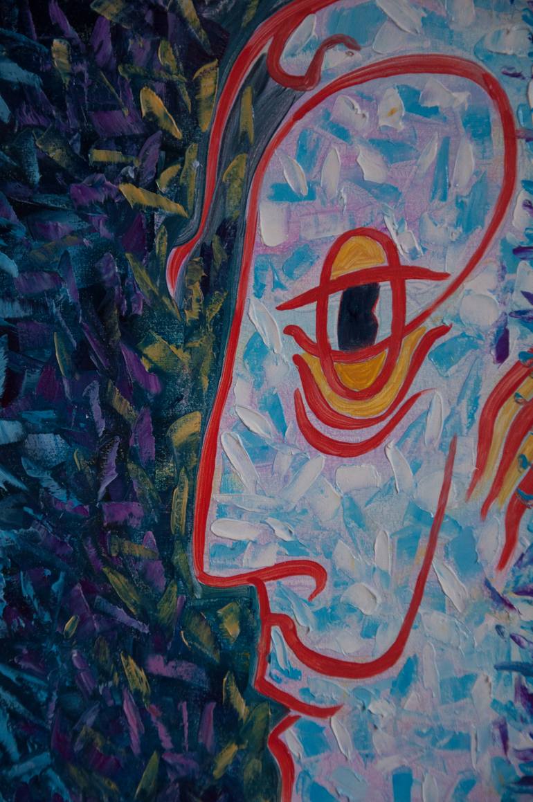 Original Abstract Expressionism People Painting by Zenovii Mirchuk