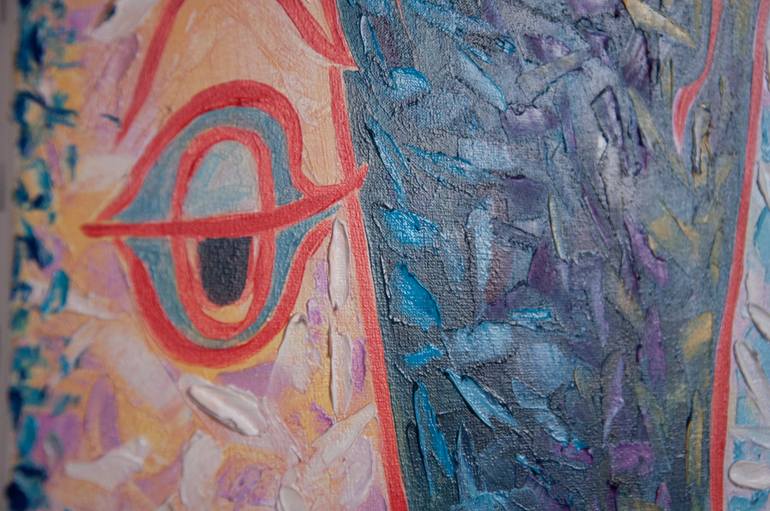 Original Abstract Expressionism People Painting by Zenovii Mirchuk
