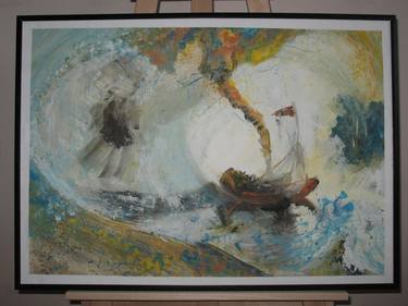 Print of Abstract Boat Paintings by Mademoiselle Lombardi