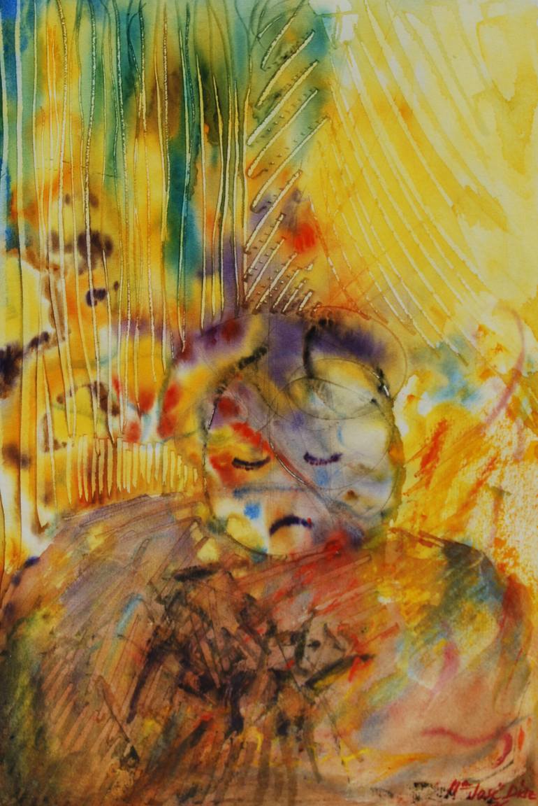Original Abstract Expressionism Abstract Painting by Maria Jose Diaz