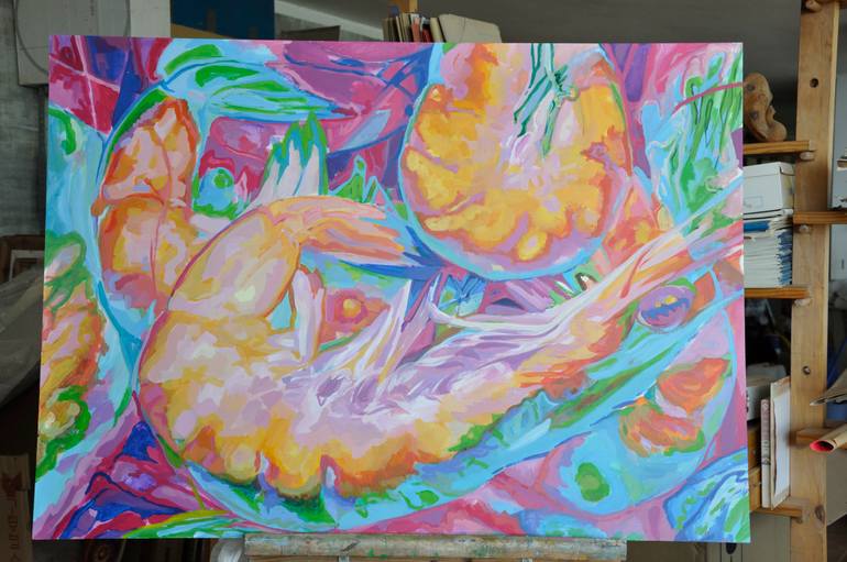 Original Impressionism Animal Painting by Maria Jose Diaz