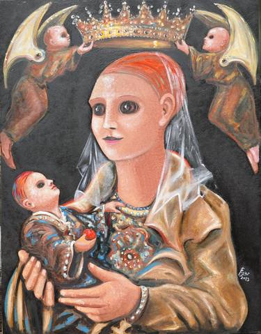 Original Surrealism Religious Paintings by paolo figar