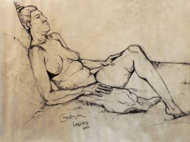 Print of Expressionism Erotic Drawings by Germán Gagliesi