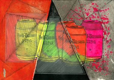 Original Pop Art Food & Drink Collage by Silvio Alino
